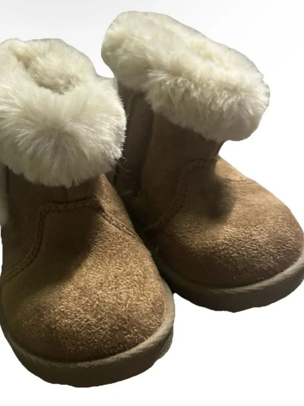 Toddler Girl Wonder Nation Chestnut Brown Boots Faux Fur Size 3 Winter